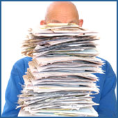 Large Stack of Paperwork